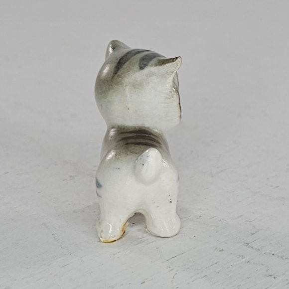 Vintage Josef Originals George Good Kitten Cat Miniature Figurine Gray Tabby - Picture 4 of 8